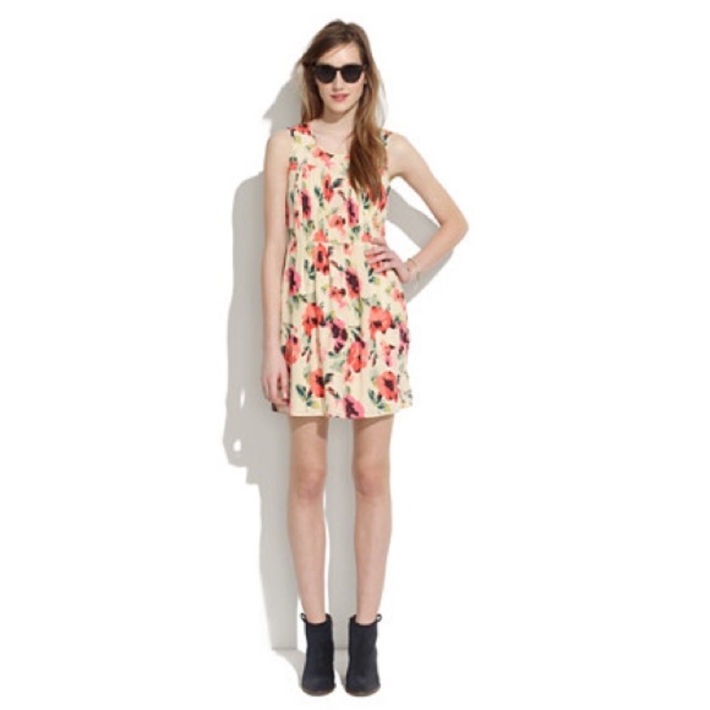 Madewell Floral Silk Dress - Tearose - Easter!